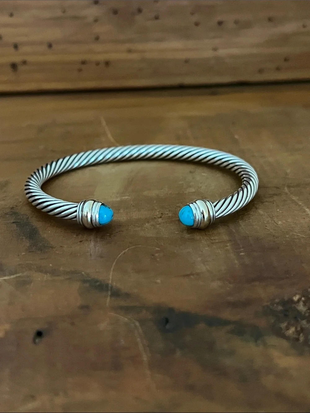 David Yurman turquoise cuff 4mm - Picture 1 of 6